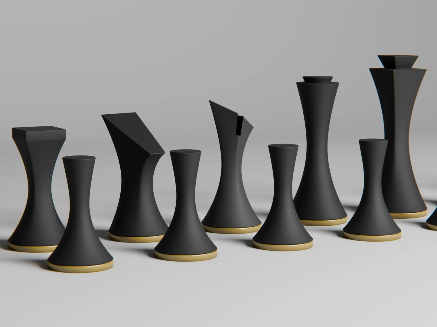 minimalist chess pieces
